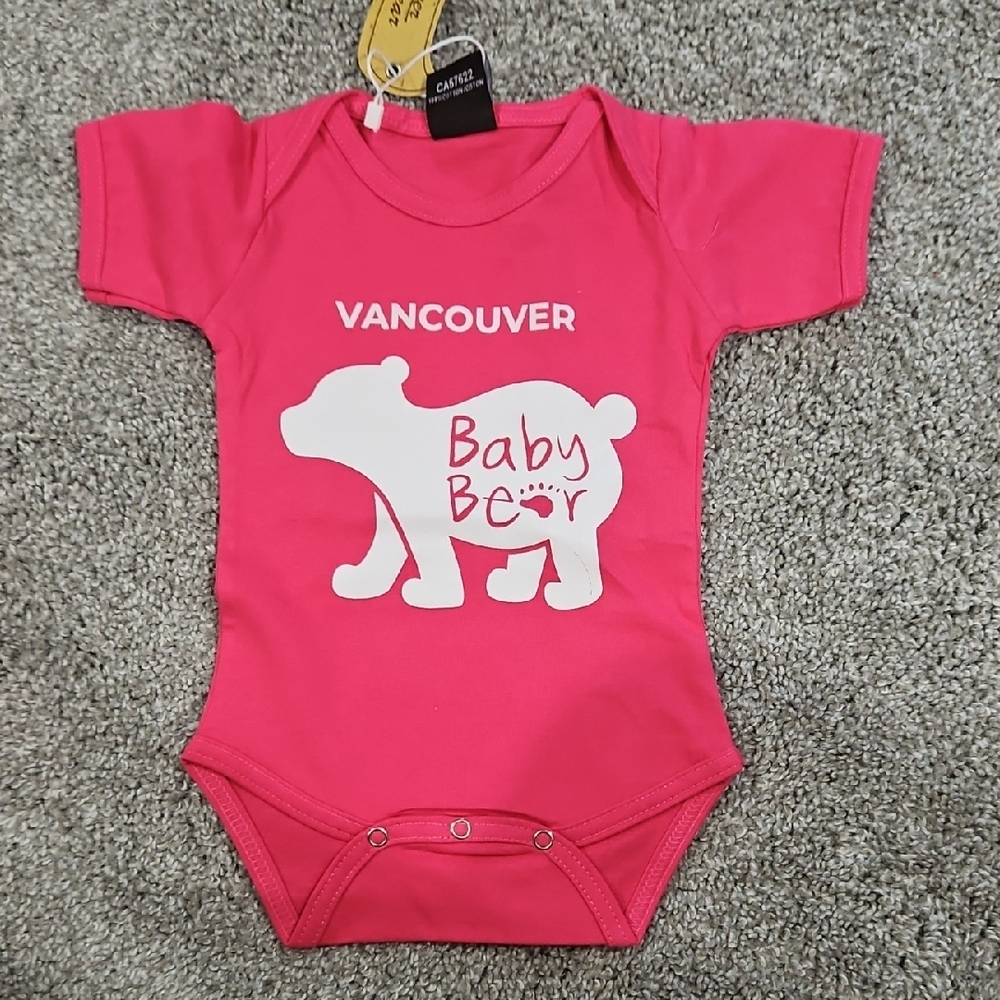 NEW! Vancouver Baby Bear Pink Onesie